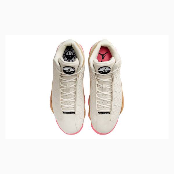 Nike Retro CNY Chinese New Year Basketbol Ayakkabısı Air Jordan 13 Erkek Pembe Gri Kahverengi | JD-607PX