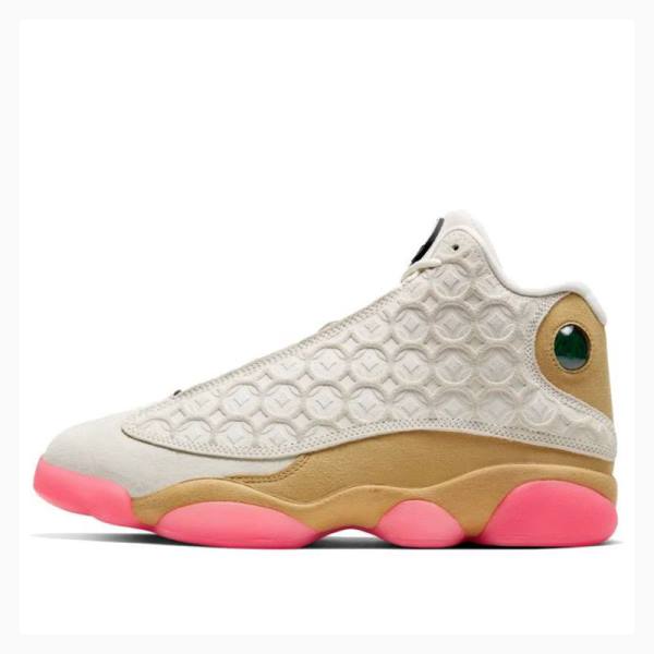 Nike Retro CNY Chinese New Year Basketbol Ayakkabısı Air Jordan 13 Erkek Pembe Gri Kahverengi | JD-607PX