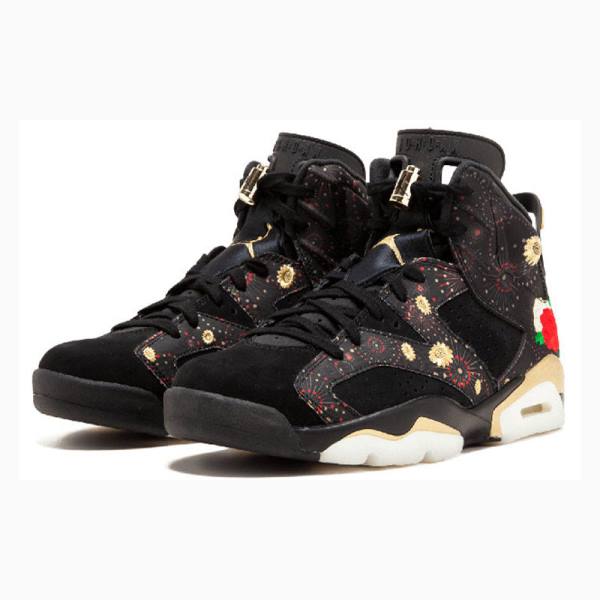 Nike Retro CNY Chinese New Year Basketbol Ayakkabısı Air Jordan 6 Erkek Siyah | JD-912TD