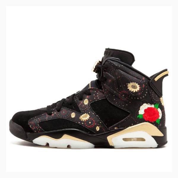 Nike Retro CNY Chinese New Year Basketbol Ayakkabısı Air Jordan 6 Erkek Siyah | JD-912TD