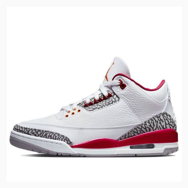 Nike Retro Cardinal Basketbol Ayakkabısı Air Jordan 3 Erkek Beyaz Kırmızı | JD-532EO