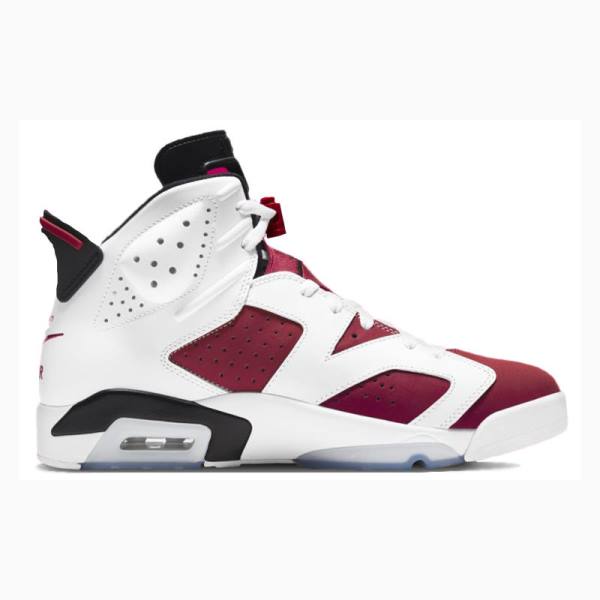 Nike Retro Carmine Basketbol Ayakkabısı Air Jordan 6 Erkek Beyaz Kırmızı Siyah | JD-194XD