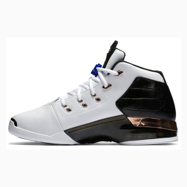 Nike Retro Copper Basketbol Ayakkabısı Air Jordan 17 Erkek Beyaz Siyah | JD-302TI