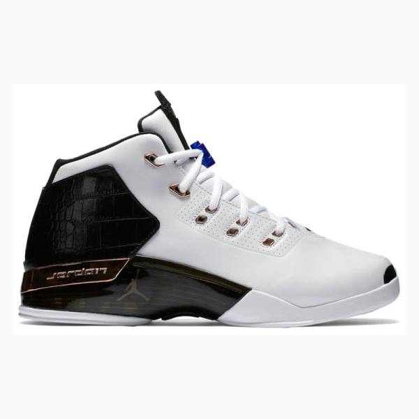 Nike Retro Copper Basketbol Ayakkabısı Air Jordan 17 Erkek Beyaz Siyah | JD-302TI