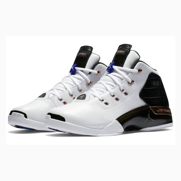 Nike Retro Copper Basketbol Ayakkabısı Air Jordan 17 Erkek Beyaz Siyah | JD-302TI