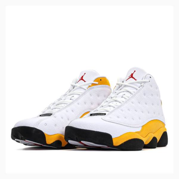 Nike Retro Del Sol Basketbol Ayakkabısı Air Jordan 13 Erkek Beyaz Sarı | JD-529RV