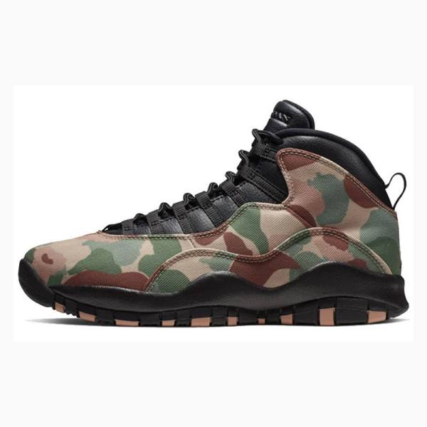 Nike Retro Desert Camo Basketbol Ayakkabısı Air Jordan 10 Erkek Kahverengi Yeşil | JD-950DN