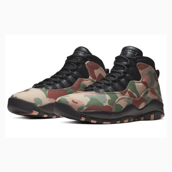 Nike Retro Desert Camo Basketbol Ayakkabısı Air Jordan 10 Erkek Kahverengi Yeşil | JD-950DN