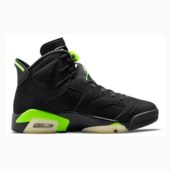 Nike Retro Electric Basketbol Ayakkabısı Air Jordan 6 Erkek Siyah Yeşil | JD-759KD