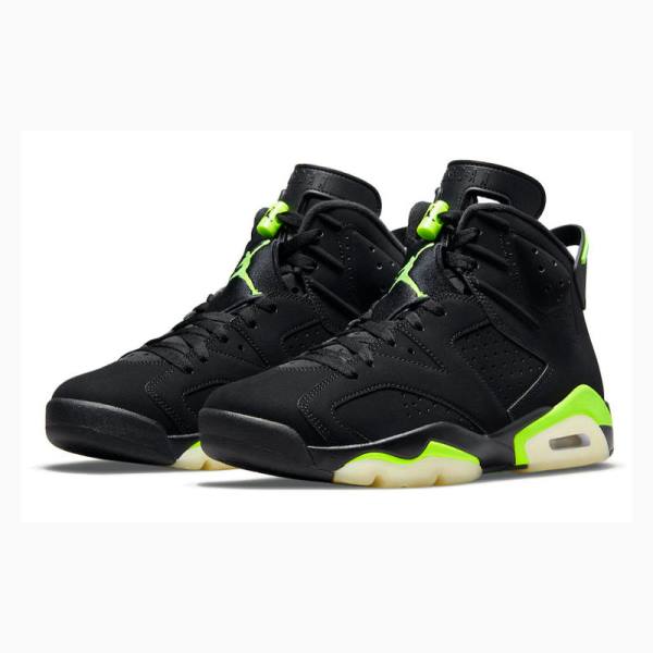 Nike Retro Electric Basketbol Ayakkabısı Air Jordan 6 Erkek Siyah Yeşil | JD-759KD