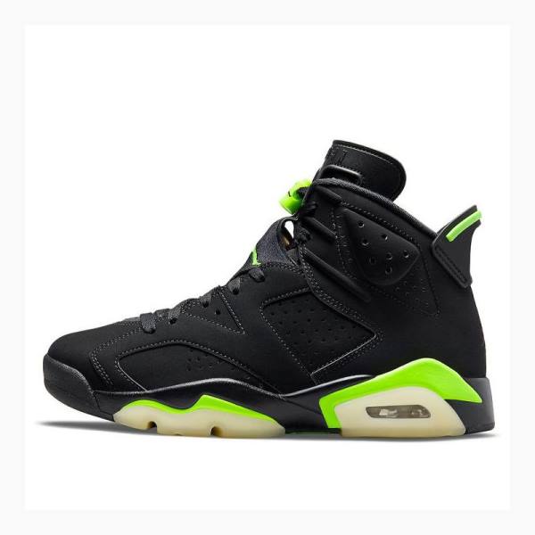 Nike Retro Electric Basketbol Ayakkabısı Air Jordan 6 Erkek Siyah Yeşil | JD-759KD