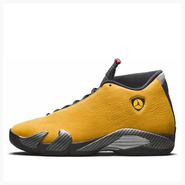 Nike Retro Ferrari Basketbol Ayakkabısı Air Jordan 14 Erkek Altın Siyah | JD-351ZV