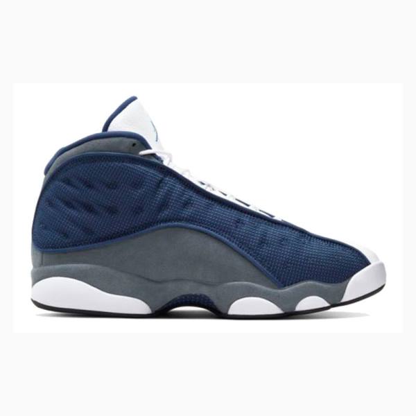 Nike Retro Flint Basketbol Ayakkabısı Air Jordan 13 Erkek Beyaz Mavi Gri | JD-172LI