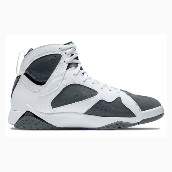 Nike Retro Flint Basketbol Ayakkabısı Air Jordan 7 Erkek Beyaz Gri | JD-497ME