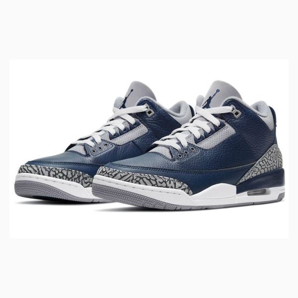 Nike Retro George Town Basketbol Ayakkabısı Air Jordan 3 Erkek Mavi | JD-741PD