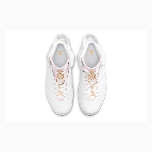 Nike Retro Gold Hoops Basketbol Ayakkabısı Air Jordan 6 Kadın Beyaz | JD-415QX