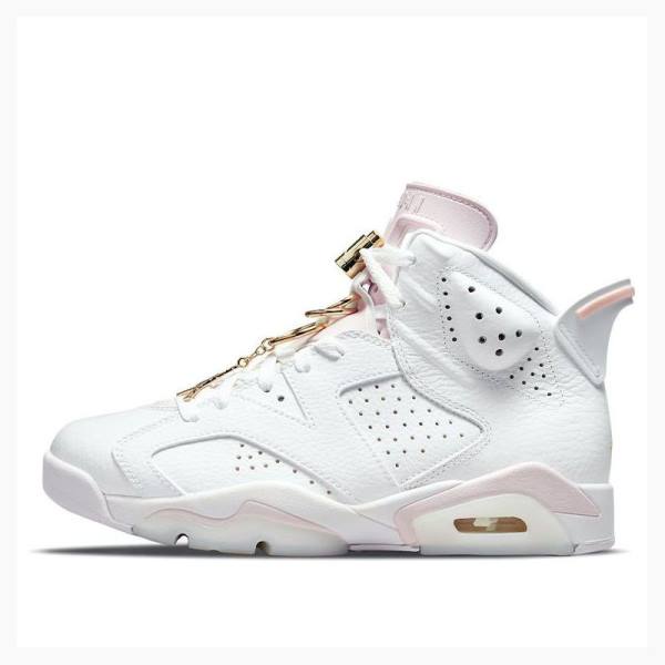 Nike Retro Gold Hoops Basketbol Ayakkabısı Air Jordan 6 Kadın Beyaz | JD-415QX