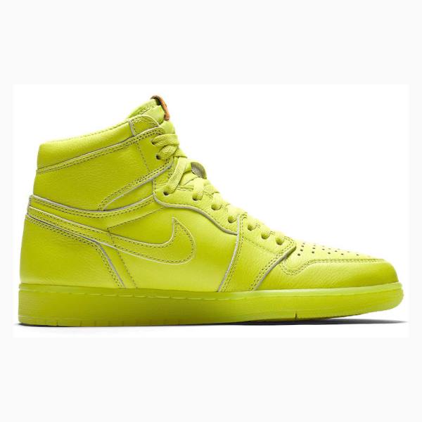 Nike Retro HI OG G8RD Gatorade Basketbol Ayakkabısı Air Jordan 1 Erkek Sarı Yeşil | JD-467IL