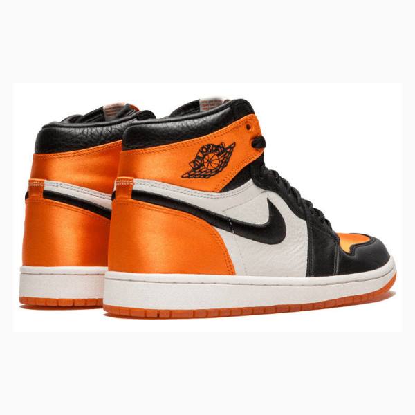 Nike Retro HI OG SL Satin - Shattered Backboard Basketbol Ayakkabısı Air Jordan 1 Kadın Siyah Turuncu | JD-873KZ