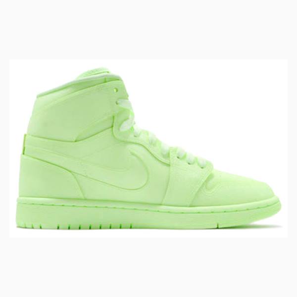 Nike Retro HI PRM Barely Volt Basketbol Ayakkabısı Air Jordan 1 Kadın Yeşil | JD-643TA