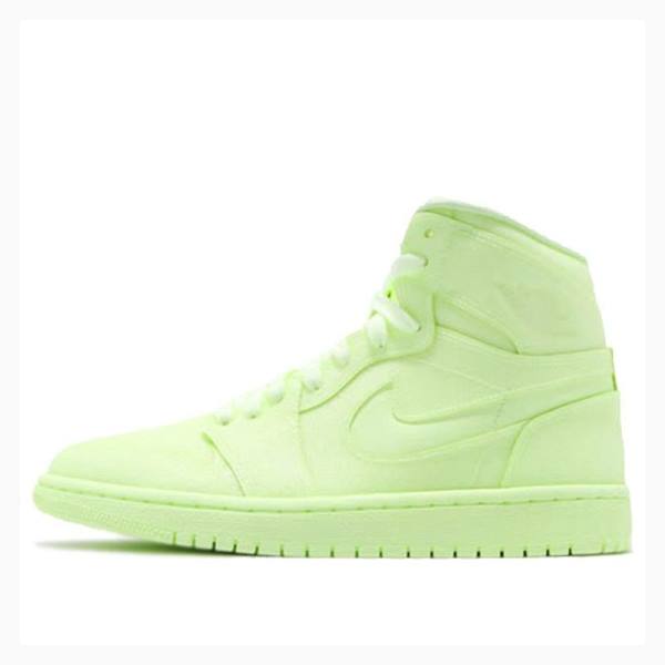 Nike Retro HI PRM Barely Volt Basketbol Ayakkabısı Air Jordan 1 Kadın Yeşil | JD-643TA