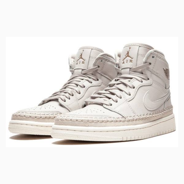 Nike Retro HI PRM Desert Sand Basketbol Ayakkabısı Air Jordan 1 Kadın Bej Rengi | JD-504GR