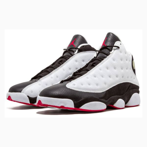 Nike Retro He Got Game 2018 Basketbol Ayakkabısı Air Jordan 13 Erkek Beyaz Siyah | JD-802SL