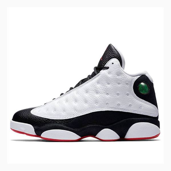 Nike Retro He Got Game 2018 Basketbol Ayakkabısı Air Jordan 13 Erkek Beyaz Siyah | JD-802SL