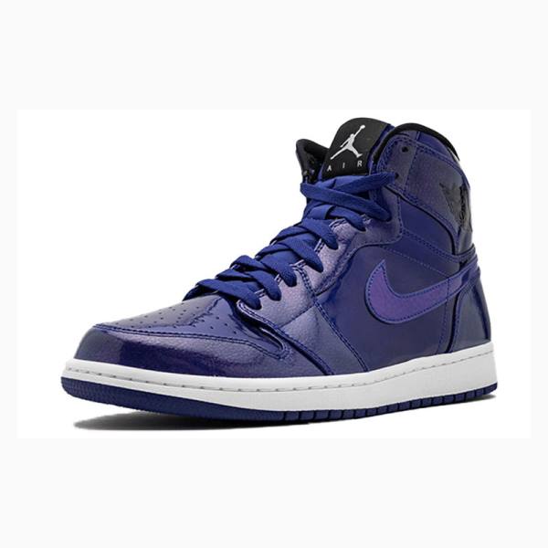 Nike Retro High Deep Royal Rugan Basketbol Ayakkabısı Air Jordan 1 Erkek Mor | JD-732SA