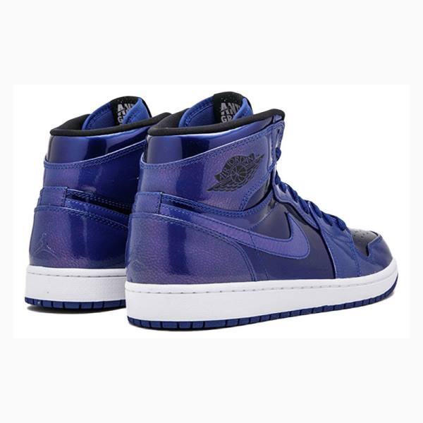 Nike Retro High Deep Royal Rugan Basketbol Ayakkabısı Air Jordan 1 Erkek Mor | JD-732SA