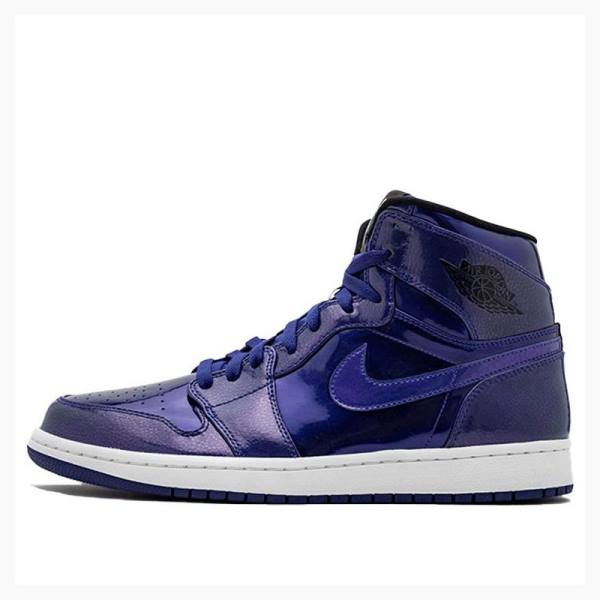 Nike Retro High Deep Royal Rugan Basketbol Ayakkabısı Air Jordan 1 Erkek Mor | JD-732SA