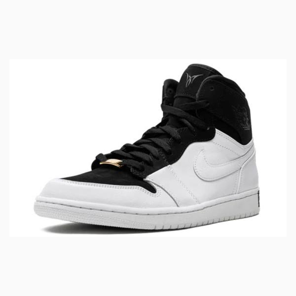 Nike Retro High Equality Basketbol Ayakkabısı Air Jordan 1 Erkek Siyah Beyaz | JD-365LI