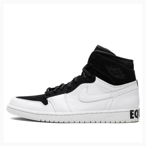 Nike Retro High Equality Basketbol Ayakkabısı Air Jordan 1 Erkek Siyah Beyaz | JD-365LI