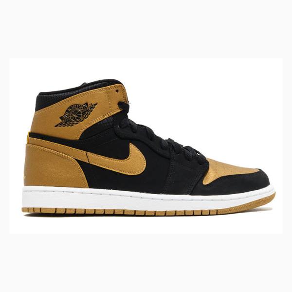 Nike Retro High Melo Basketbol Ayakkabısı Air Jordan 1 Erkek Altın Siyah | JD-195YQ