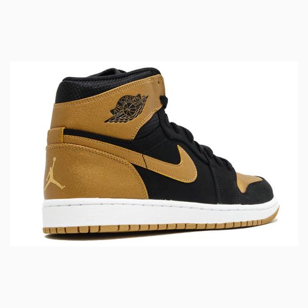 Nike Retro High Melo Basketbol Ayakkabısı Air Jordan 1 Erkek Altın Siyah | JD-195YQ