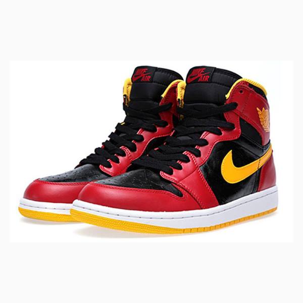 Nike Retro High OG Atlanta Hawks Basketbol Ayakkabısı Air Jordan 1 Erkek Kırmızı Sarı | JD-615HN