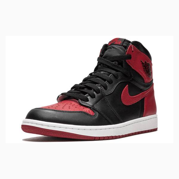 Nike Retro High OG Banned Basketbol Ayakkabısı Air Jordan 1 Erkek Kırmızı Siyah | JD-468RA