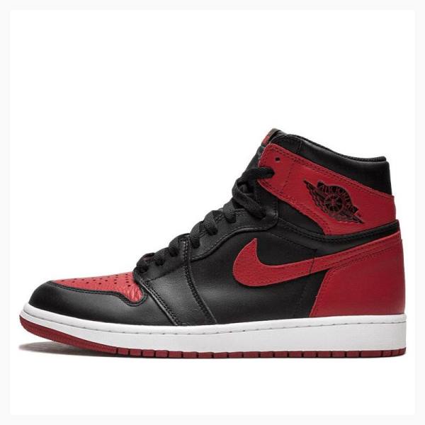 Nike Retro High OG Banned Basketbol Ayakkabısı Air Jordan 1 Erkek Kırmızı Siyah | JD-468RA