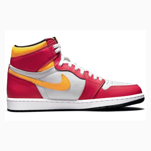 Nike Retro High OG Basketbol Ayakkabısı Air Jordan 1 Erkek Kırmızı Sarı | JD-129SM