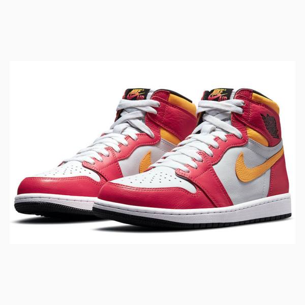 Nike Retro High OG Basketbol Ayakkabısı Air Jordan 1 Erkek Kırmızı Sarı | JD-129SM