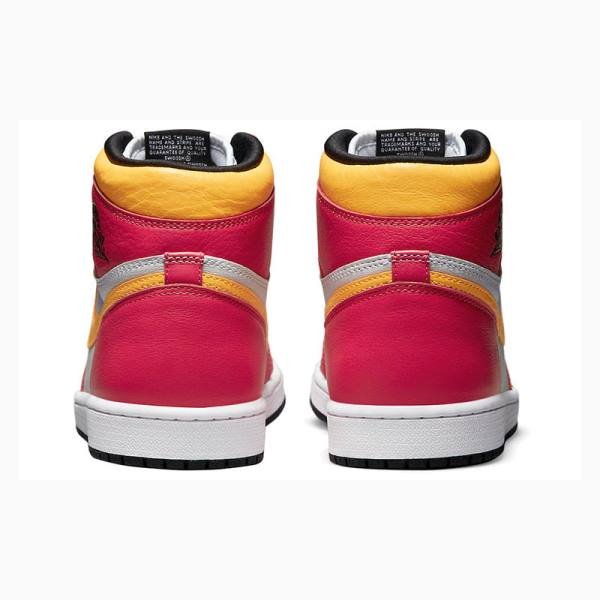 Nike Retro High OG Basketbol Ayakkabısı Air Jordan 1 Erkek Kırmızı Sarı | JD-129SM