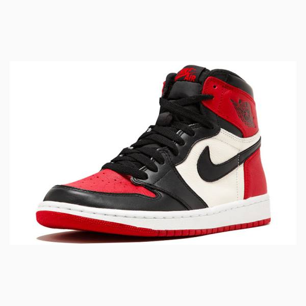 Nike Retro High OG Bred Burunlu Basketbol Ayakkabısı Air Jordan 1 Erkek Kırmızı Siyah | JD-269YW