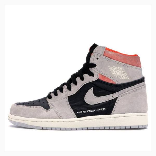 Nike Retro High OG Crimson Basketbol Ayakkabısı Air Jordan 1 Erkek Gri Siyah | JD-806MD