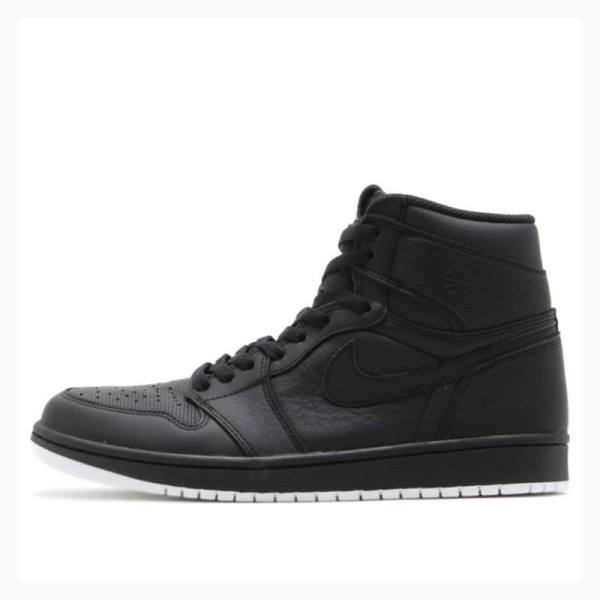 Nike Retro High OG Perforated Pack Basketbol Ayakkabısı Air Jordan 1 Erkek Siyah | JD-832GI