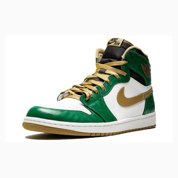 Nike Retro High OG SVSM Basketbol Ayakkabısı Air Jordan 1 Erkek Yeşil Altın | JD-509YX