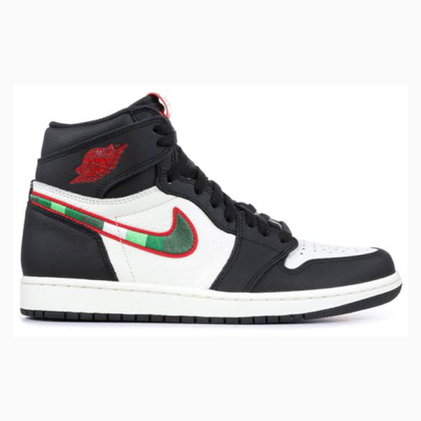 Nike Retro High OG Sports Illustrated Basketbol Ayakkabısı Air Jordan 1 Erkek Siyah Kırmızı | JD-962NK