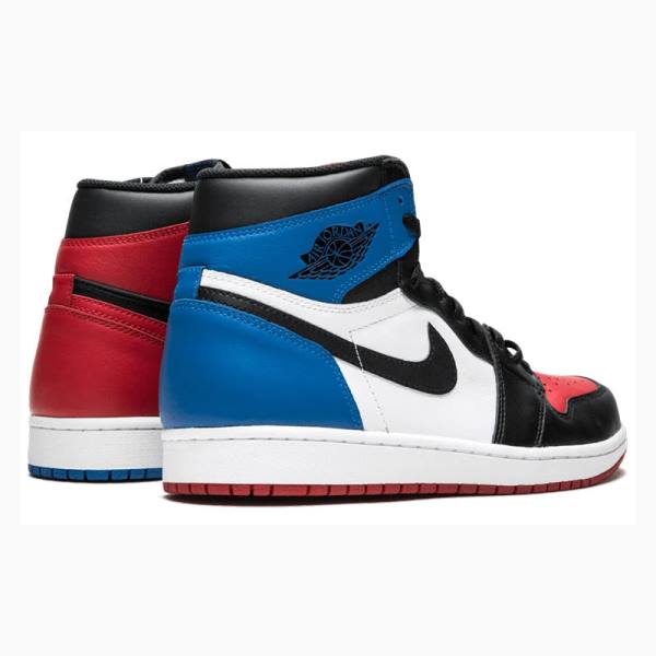 Nike Retro High OG Top 3 Basketbol Ayakkabısı Air Jordan 1 Erkek Siyah Kırmızı Mavi | JD-746PT