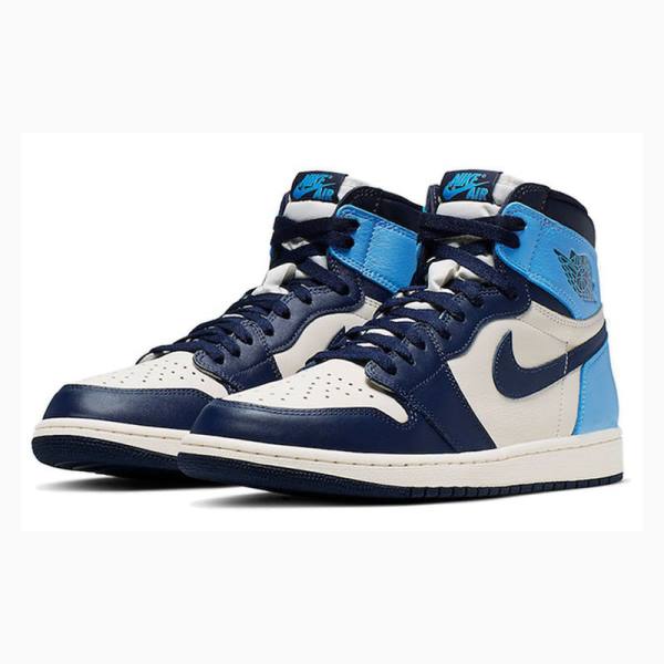 Nike Retro High OG UNC – Obsidian Basketbol Ayakkabısı Air Jordan 1 Erkek Mavi Siyah | JD-918MW