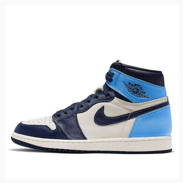 Nike Retro High OG UNC – Obsidian Basketbol Ayakkabısı Air Jordan 1 Erkek Mavi Siyah | JD-918MW