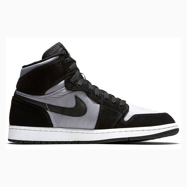 Nike Retro High PREM Basketbol Ayakkabısı Air Jordan 1 Erkek Gri Siyah | JD-804BE